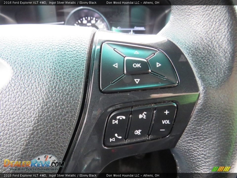 2016 Ford Explorer XLT 4WD Ingot Silver Metallic / Ebony Black Photo #22