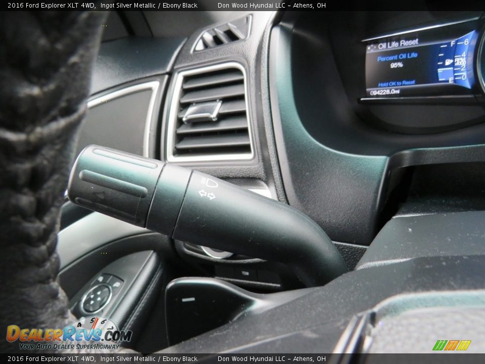2016 Ford Explorer XLT 4WD Ingot Silver Metallic / Ebony Black Photo #24