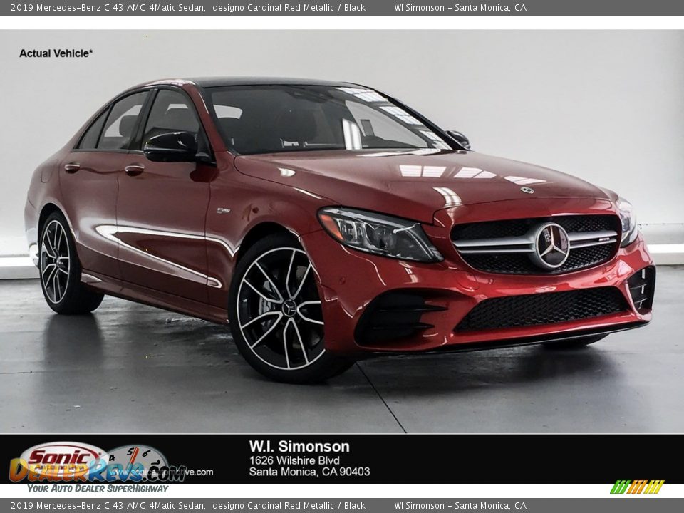 2019 Mercedes-Benz C 43 AMG 4Matic Sedan designo Cardinal Red Metallic / Black Photo #1