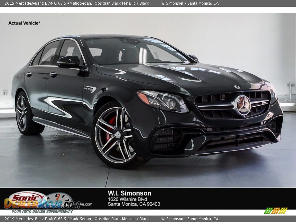 2019 Mercedes-Benz E AMG 63 S 4Matic Sedan Obsidian Black Metallic / Black Photo #1