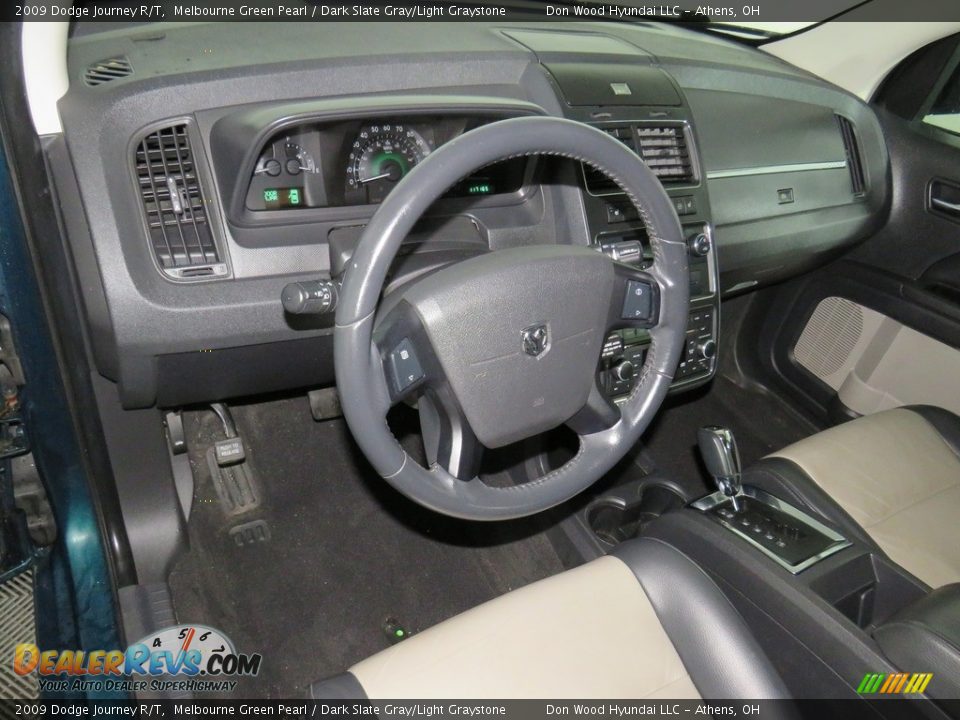 2009 Dodge Journey R/T Melbourne Green Pearl / Dark Slate Gray/Light Graystone Photo #34