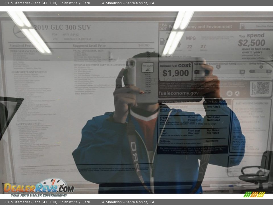 2019 Mercedes-Benz GLC 300 Polar White / Black Photo #10