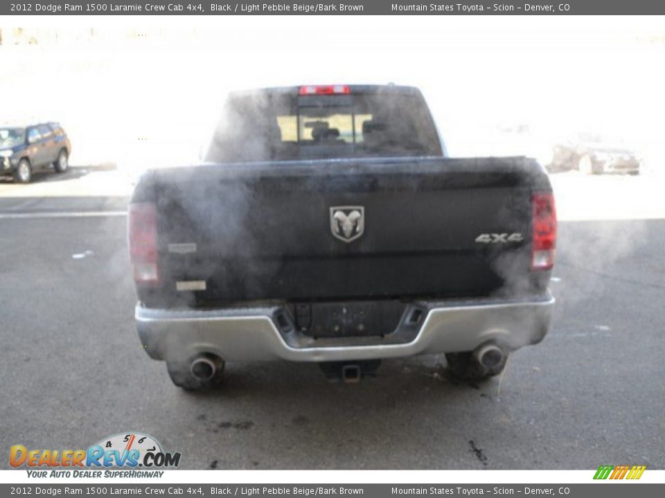 2012 Dodge Ram 1500 Laramie Crew Cab 4x4 Black / Light Pebble Beige/Bark Brown Photo #5
