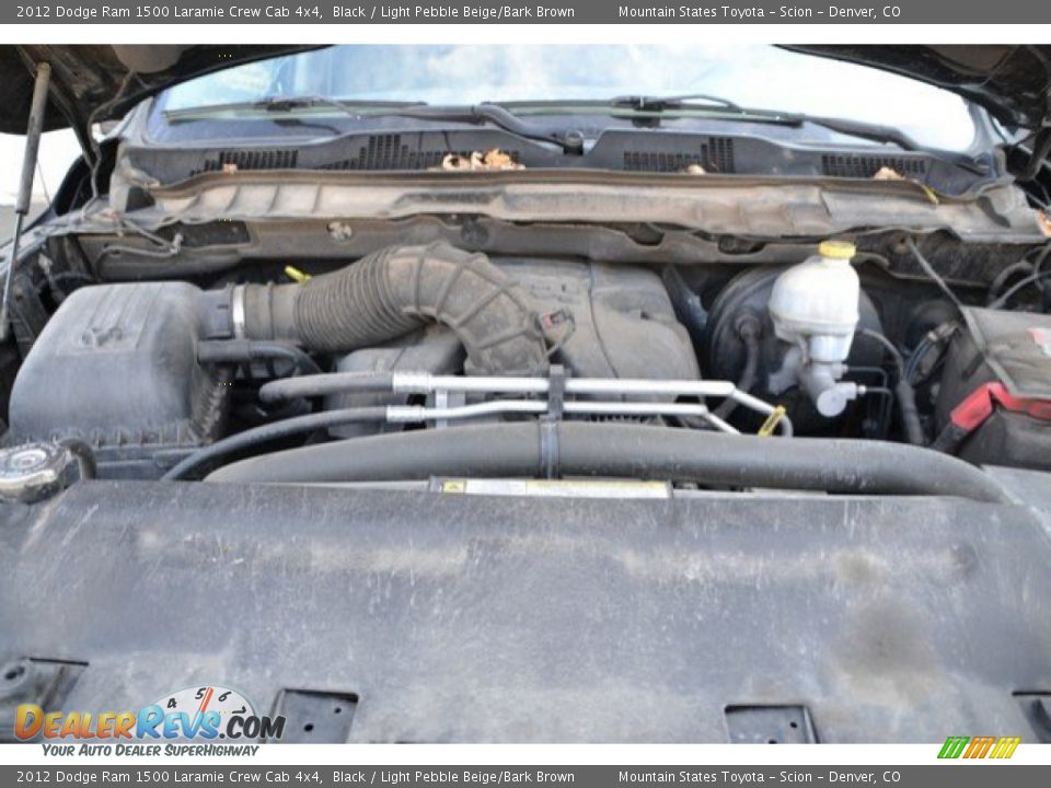2012 Dodge Ram 1500 Laramie Crew Cab 4x4 Black / Light Pebble Beige/Bark Brown Photo #9