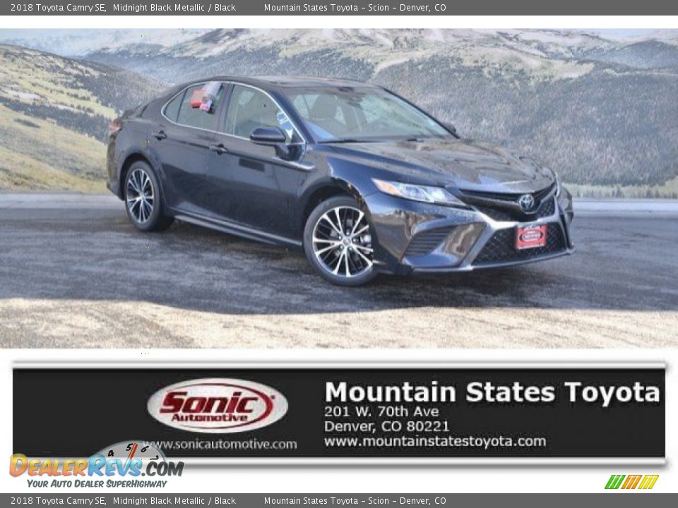 2018 Toyota Camry SE Midnight Black Metallic / Black Photo #1