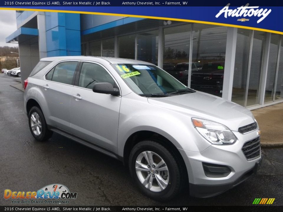 2016 Chevrolet Equinox LS AWD Silver Ice Metallic / Jet Black Photo #1