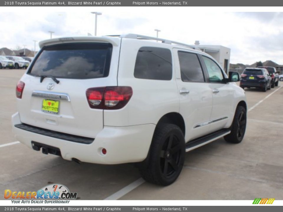 2018 Toyota Sequoia Platinum 4x4 Blizzard White Pearl / Graphite Photo #8