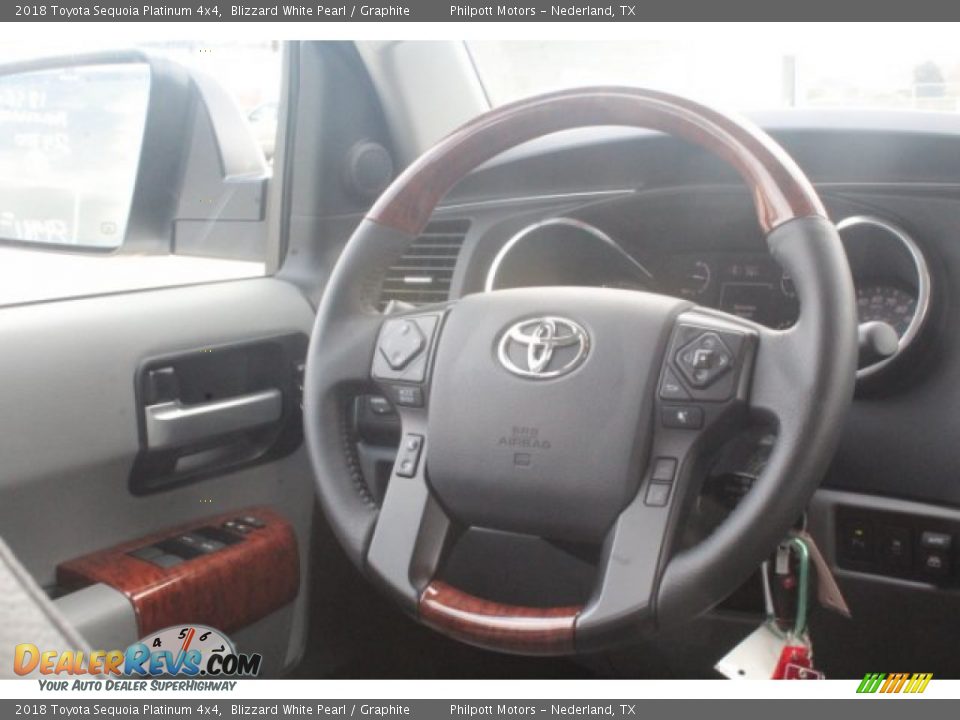 2018 Toyota Sequoia Platinum 4x4 Blizzard White Pearl / Graphite Photo #19