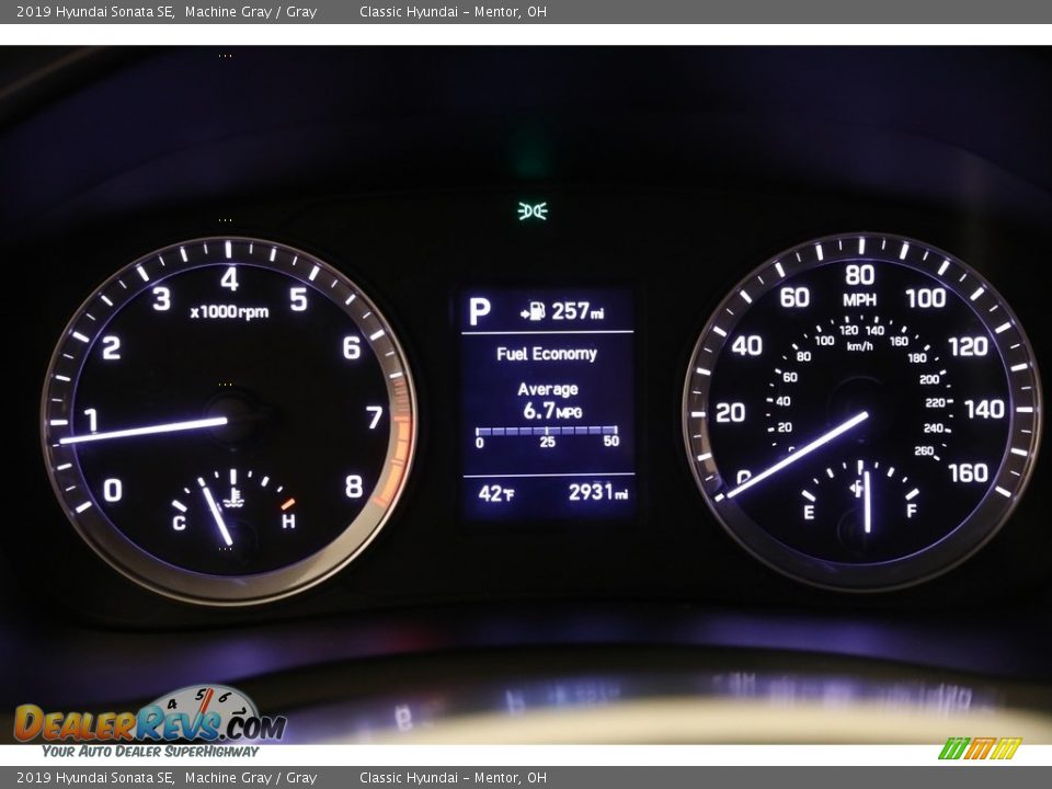 2019 Hyundai Sonata SE Machine Gray / Gray Photo #8