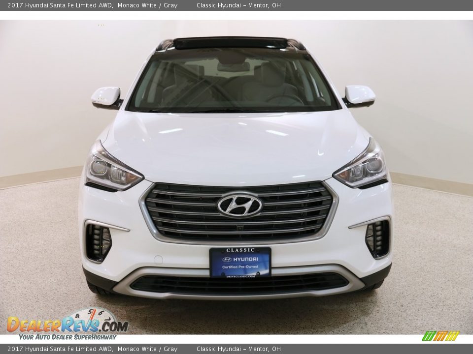 2017 Hyundai Santa Fe Limited AWD Monaco White / Gray Photo #2