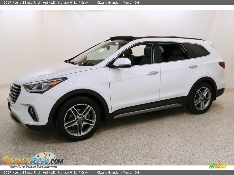 2017 Hyundai Santa Fe Limited AWD Monaco White / Gray Photo #3
