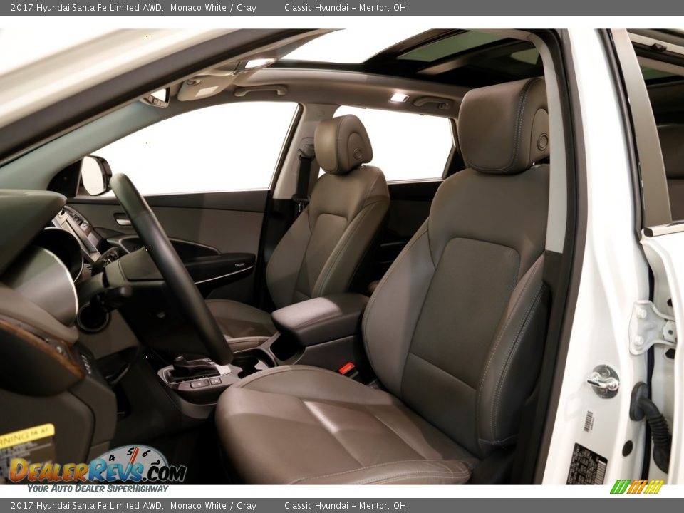 2017 Hyundai Santa Fe Limited AWD Monaco White / Gray Photo #5