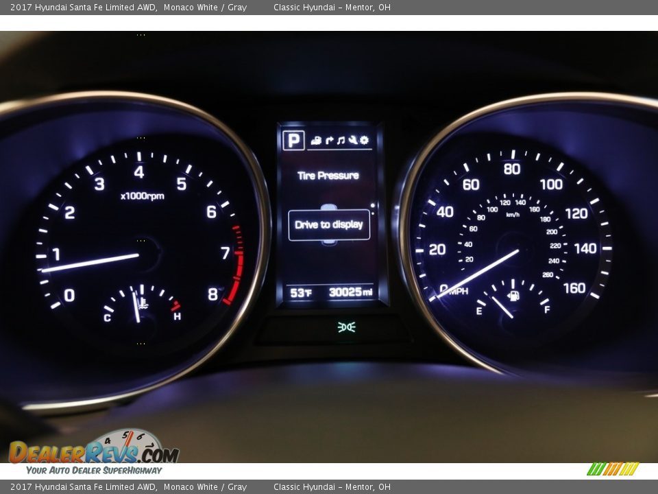 2017 Hyundai Santa Fe Limited AWD Monaco White / Gray Photo #8