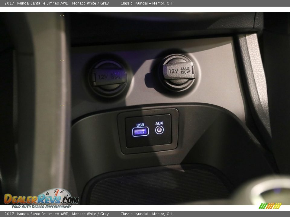 2017 Hyundai Santa Fe Limited AWD Monaco White / Gray Photo #13