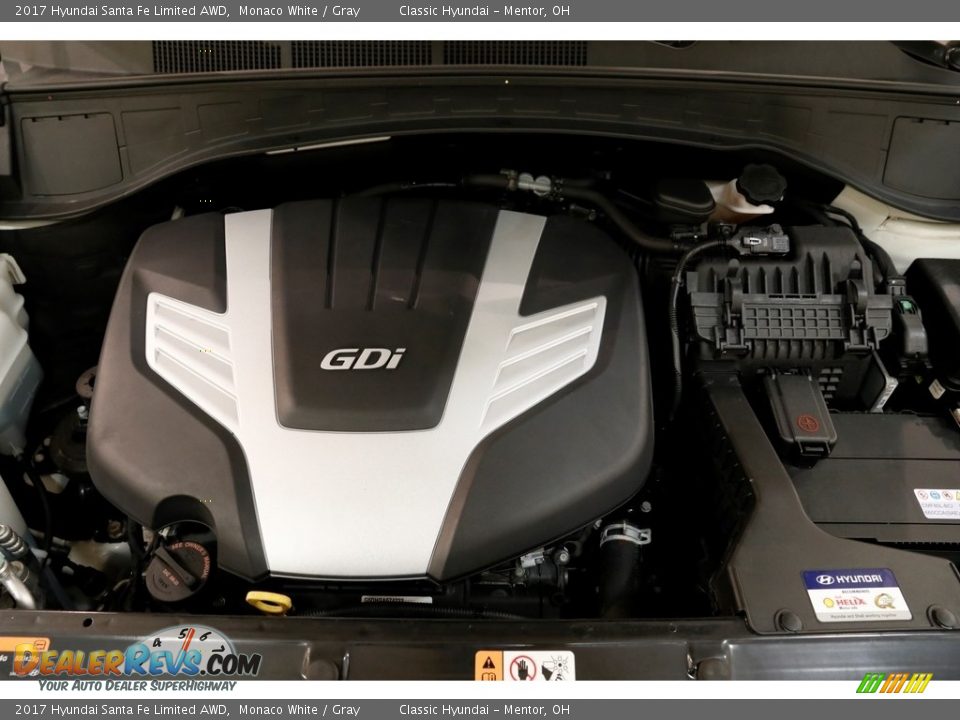2017 Hyundai Santa Fe Limited AWD Monaco White / Gray Photo #21