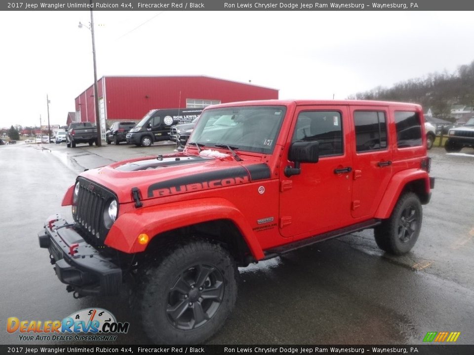 2017 Jeep Wrangler Unlimited Rubicon 4x4 Firecracker Red / Black Photo #1
