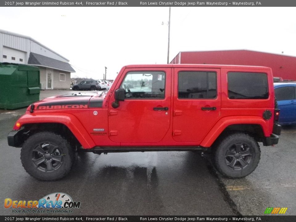 2017 Jeep Wrangler Unlimited Rubicon 4x4 Firecracker Red / Black Photo #2