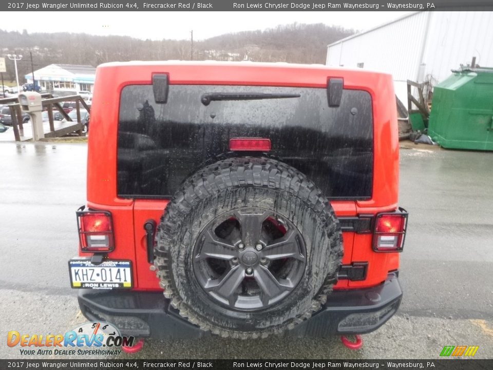 2017 Jeep Wrangler Unlimited Rubicon 4x4 Firecracker Red / Black Photo #4