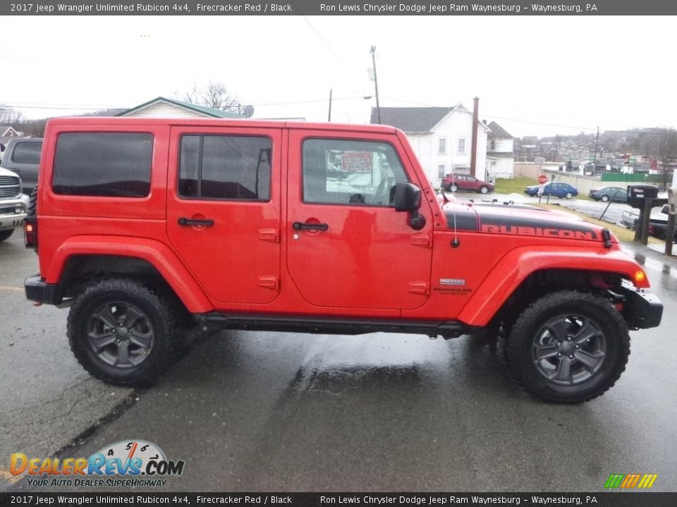 2017 Jeep Wrangler Unlimited Rubicon 4x4 Firecracker Red / Black Photo #6