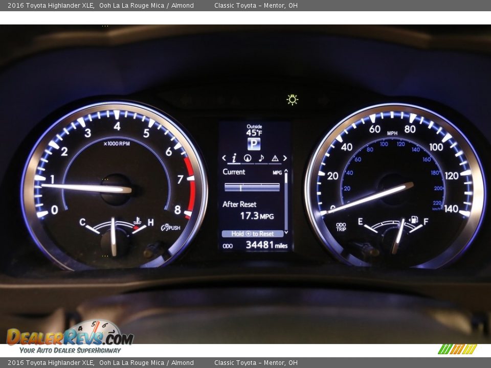 2016 Toyota Highlander XLE Ooh La La Rouge Mica / Almond Photo #8