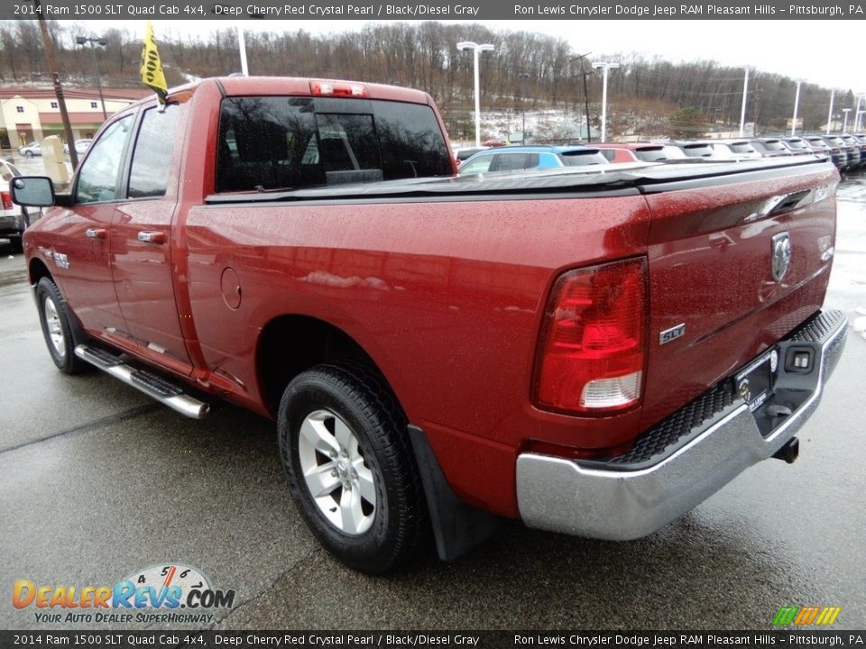 2014 Ram 1500 SLT Quad Cab 4x4 Deep Cherry Red Crystal Pearl / Black/Diesel Gray Photo #3