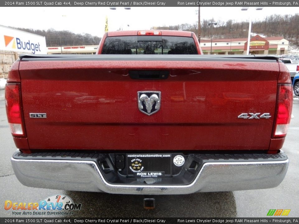 2014 Ram 1500 SLT Quad Cab 4x4 Deep Cherry Red Crystal Pearl / Black/Diesel Gray Photo #4