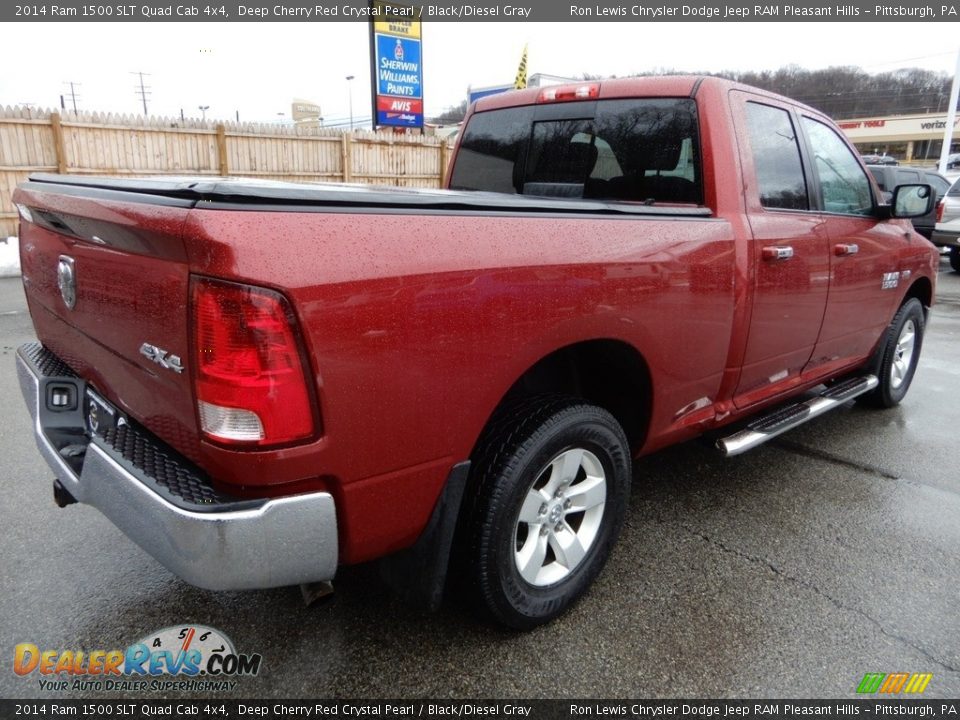 2014 Ram 1500 SLT Quad Cab 4x4 Deep Cherry Red Crystal Pearl / Black/Diesel Gray Photo #7