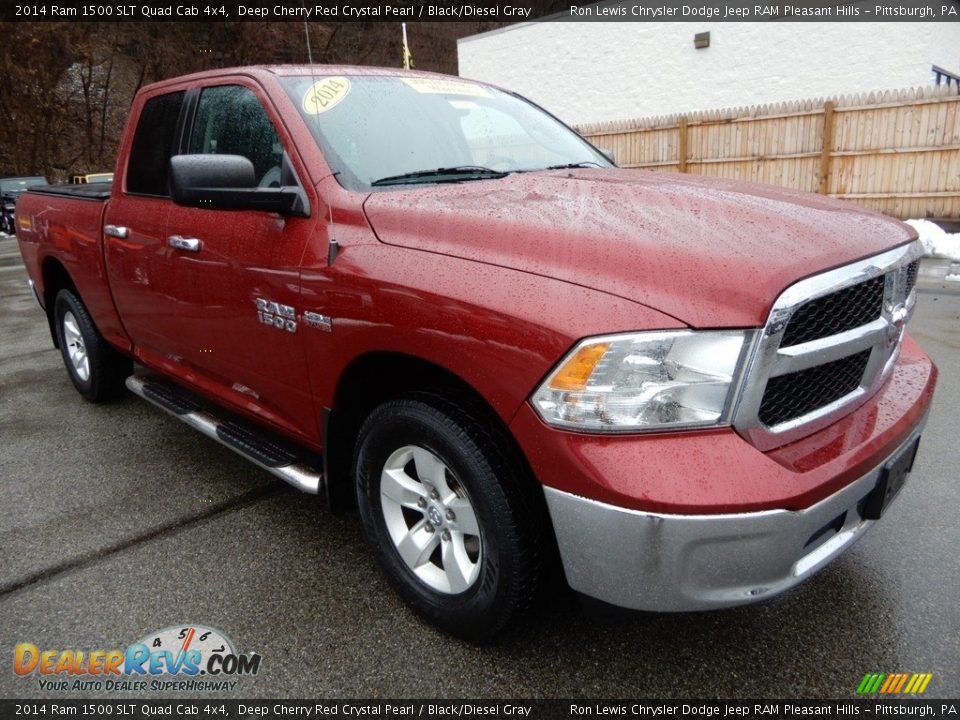 2014 Ram 1500 SLT Quad Cab 4x4 Deep Cherry Red Crystal Pearl / Black/Diesel Gray Photo #9