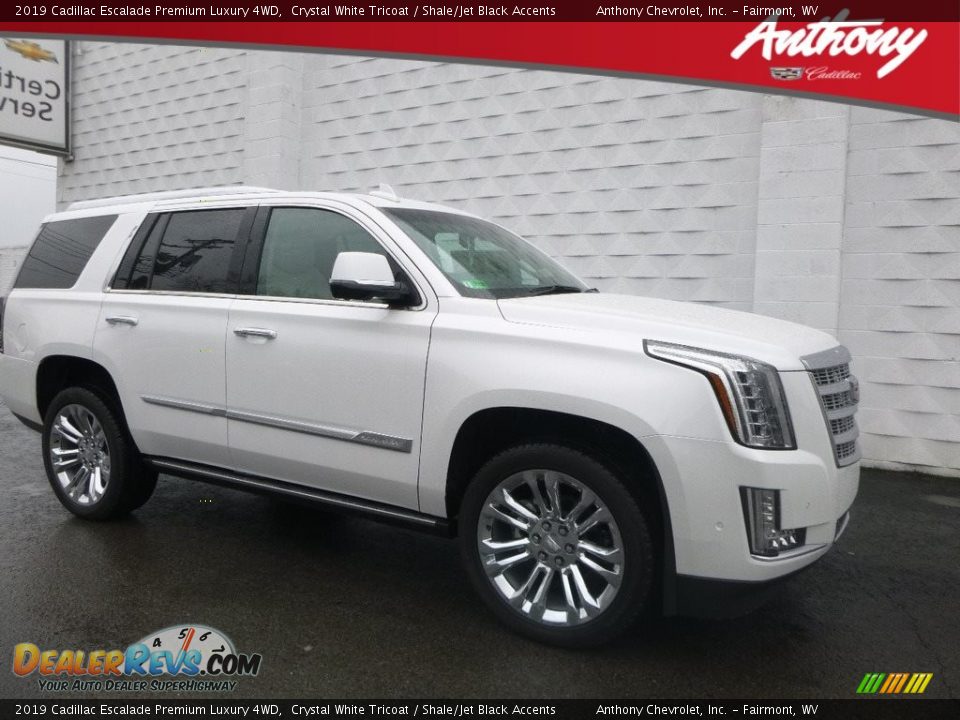 2019 Cadillac Escalade Premium Luxury 4WD Crystal White Tricoat / Shale/Jet Black Accents Photo #1
