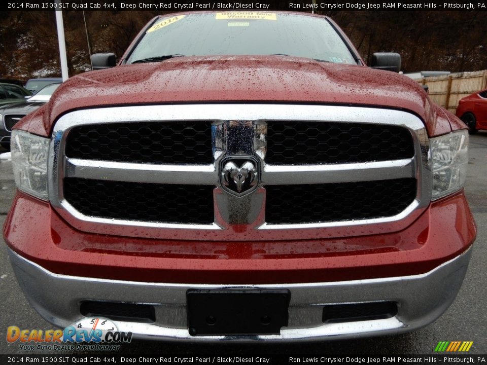 2014 Ram 1500 SLT Quad Cab 4x4 Deep Cherry Red Crystal Pearl / Black/Diesel Gray Photo #10