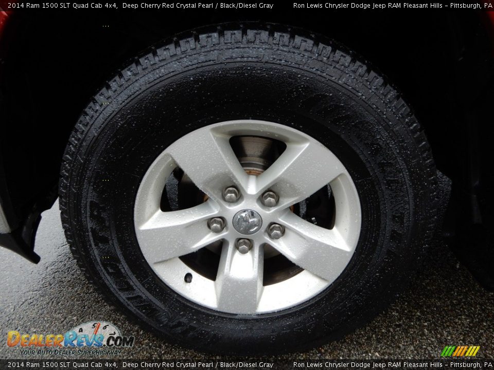 2014 Ram 1500 SLT Quad Cab 4x4 Deep Cherry Red Crystal Pearl / Black/Diesel Gray Photo #11