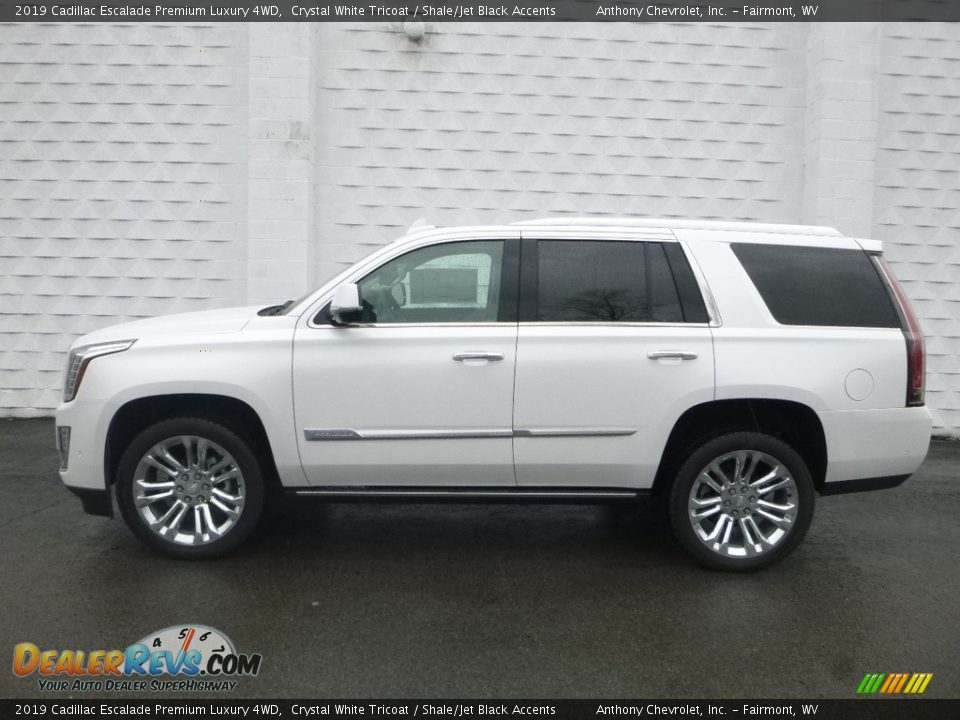 2019 Cadillac Escalade Premium Luxury 4WD Crystal White Tricoat / Shale/Jet Black Accents Photo #4