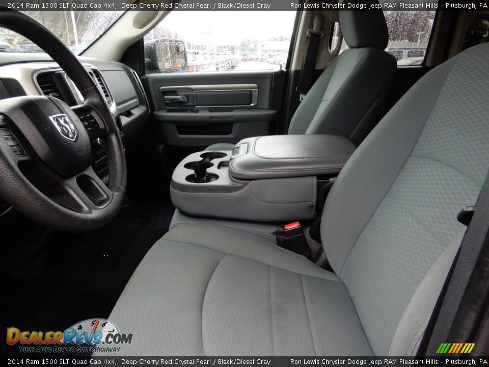 2014 Ram 1500 SLT Quad Cab 4x4 Deep Cherry Red Crystal Pearl / Black/Diesel Gray Photo #13