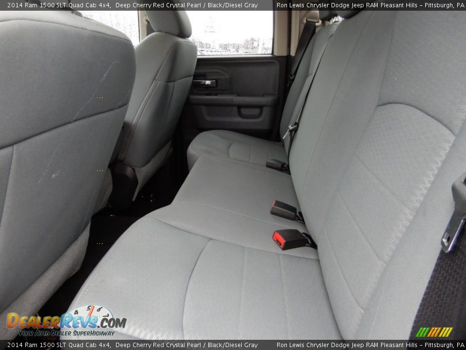 2014 Ram 1500 SLT Quad Cab 4x4 Deep Cherry Red Crystal Pearl / Black/Diesel Gray Photo #14