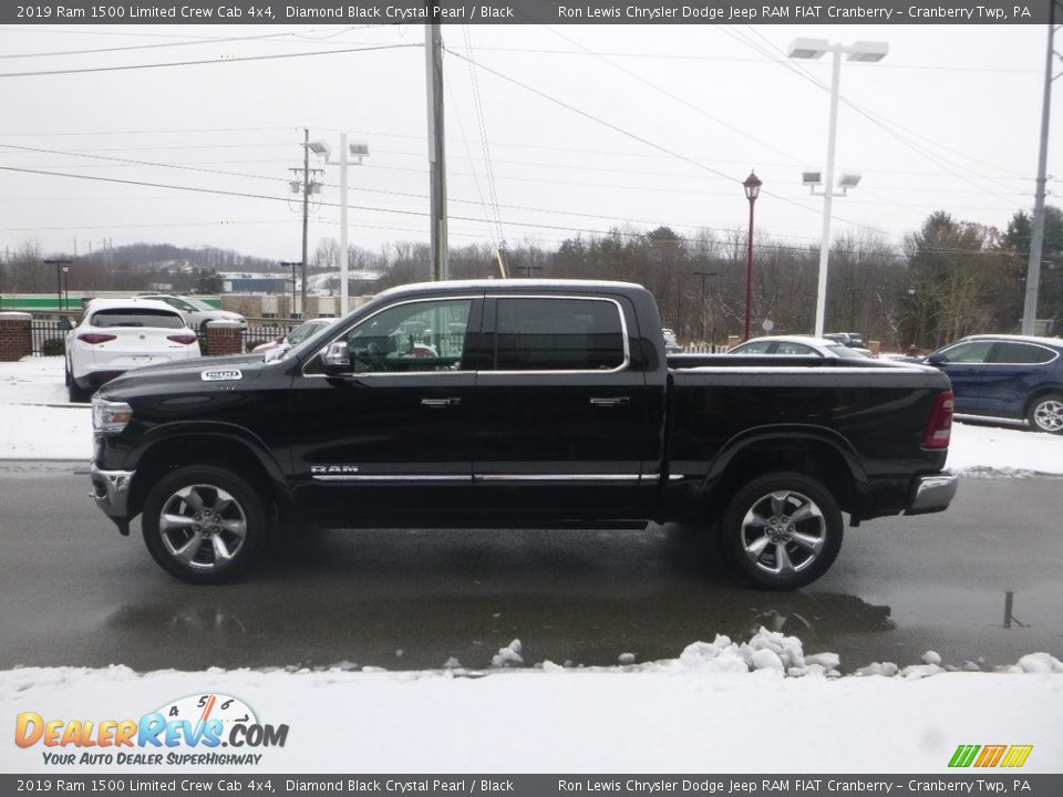 2019 Ram 1500 Limited Crew Cab 4x4 Diamond Black Crystal Pearl / Black Photo #6