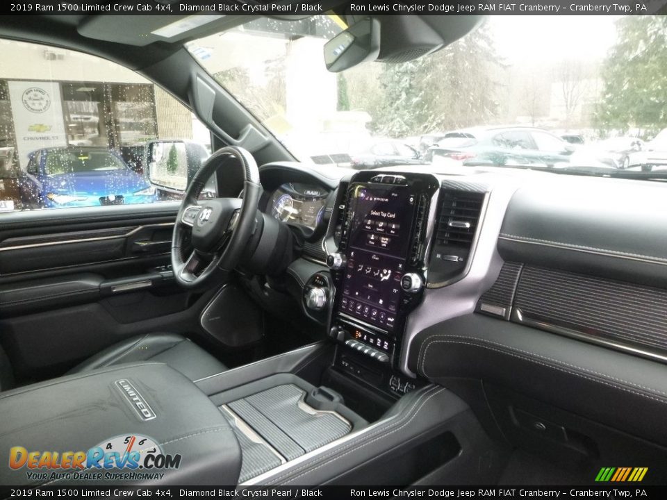 2019 Ram 1500 Limited Crew Cab 4x4 Diamond Black Crystal Pearl / Black Photo #12