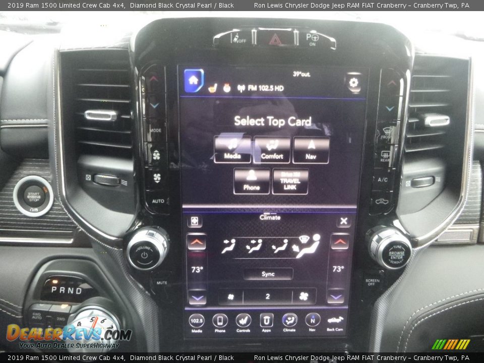 2019 Ram 1500 Limited Crew Cab 4x4 Diamond Black Crystal Pearl / Black Photo #16