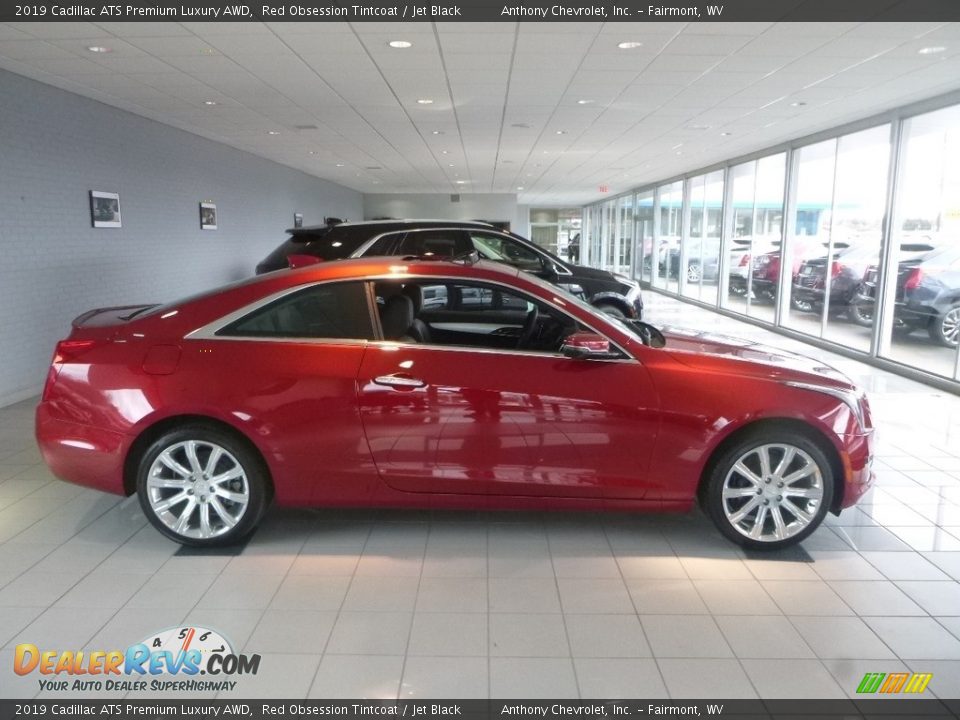 2019 Cadillac ATS Premium Luxury AWD Red Obsession Tintcoat / Jet Black Photo #2