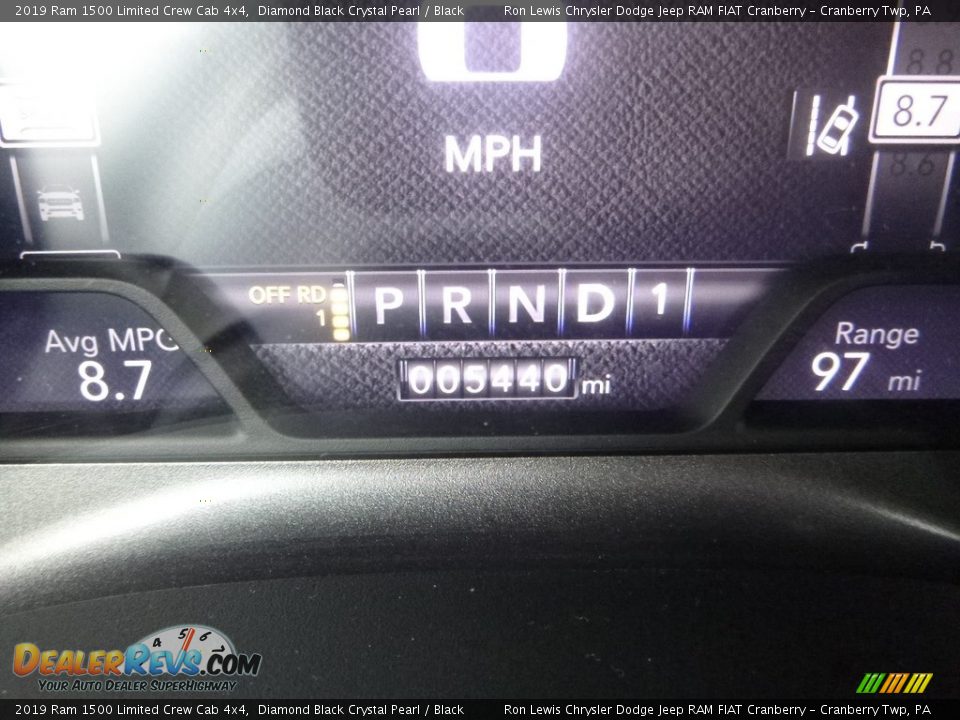 2019 Ram 1500 Limited Crew Cab 4x4 Diamond Black Crystal Pearl / Black Photo #19