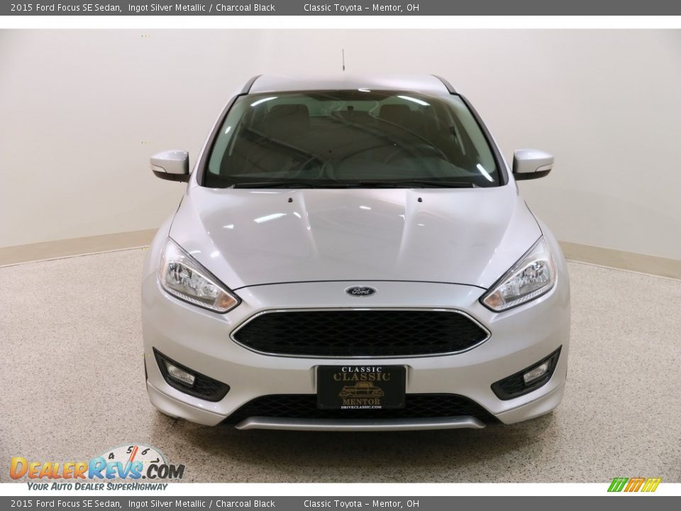 2015 Ford Focus SE Sedan Ingot Silver Metallic / Charcoal Black Photo #2