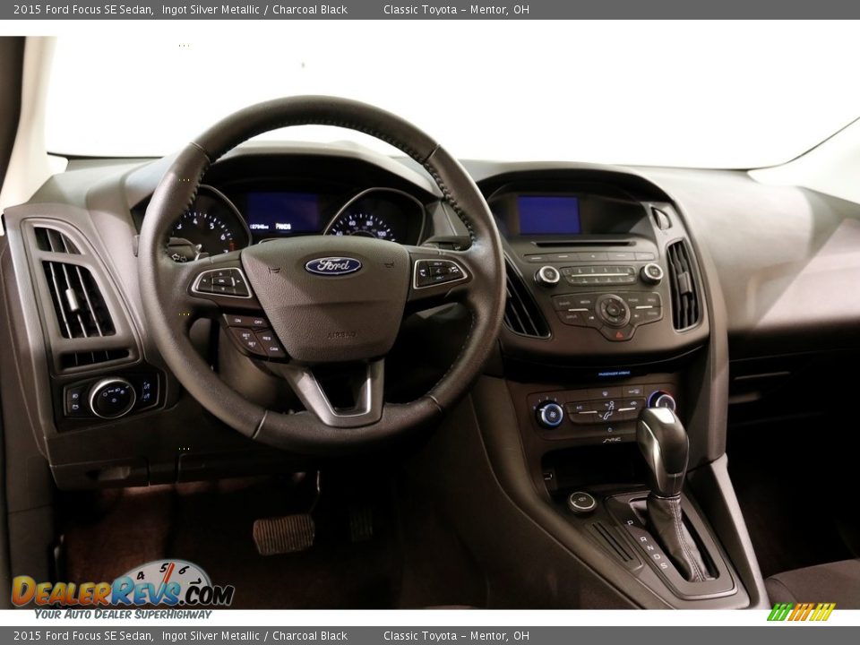 2015 Ford Focus SE Sedan Ingot Silver Metallic / Charcoal Black Photo #7