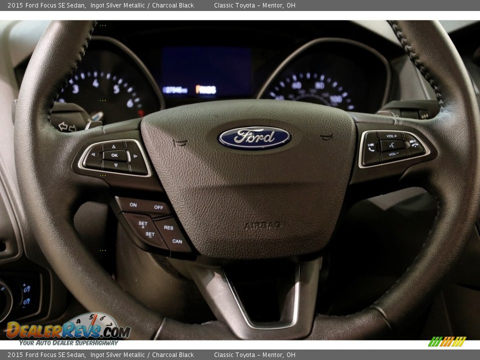 2015 Ford Focus SE Sedan Ingot Silver Metallic / Charcoal Black Photo #8