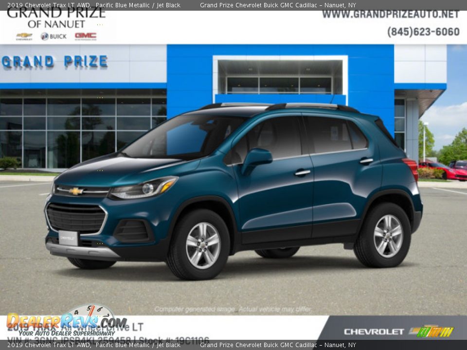 2019 Chevrolet Trax LT AWD Pacific Blue Metallic / Jet Black Photo #2
