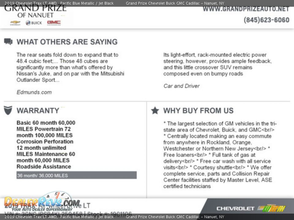 2019 Chevrolet Trax LT AWD Pacific Blue Metallic / Jet Black Photo #9