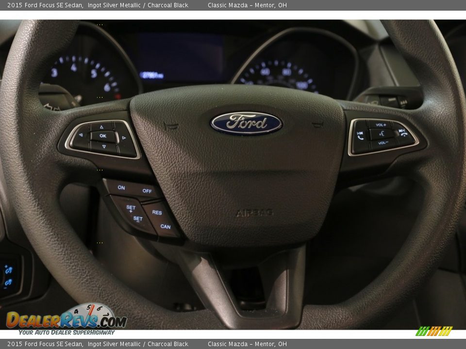 2015 Ford Focus SE Sedan Ingot Silver Metallic / Charcoal Black Photo #7