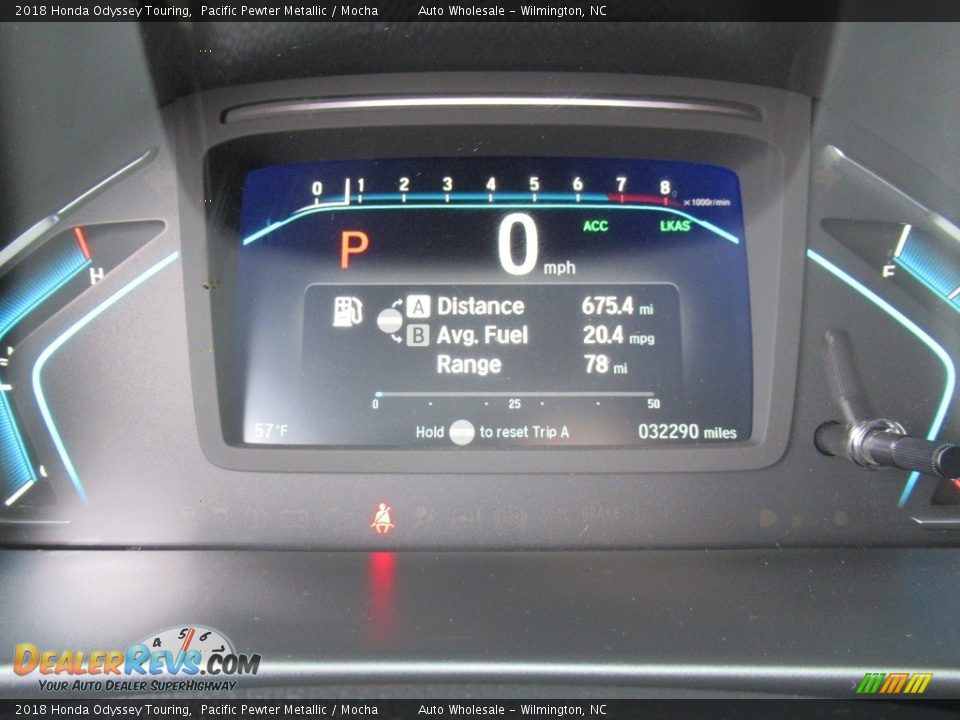 2018 Honda Odyssey Touring Pacific Pewter Metallic / Mocha Photo #15