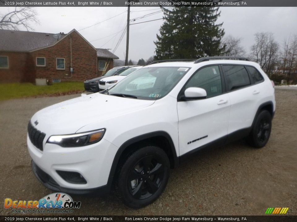 2019 Jeep Cherokee Latitude Plus 4x4 Bright White / Black Photo #1