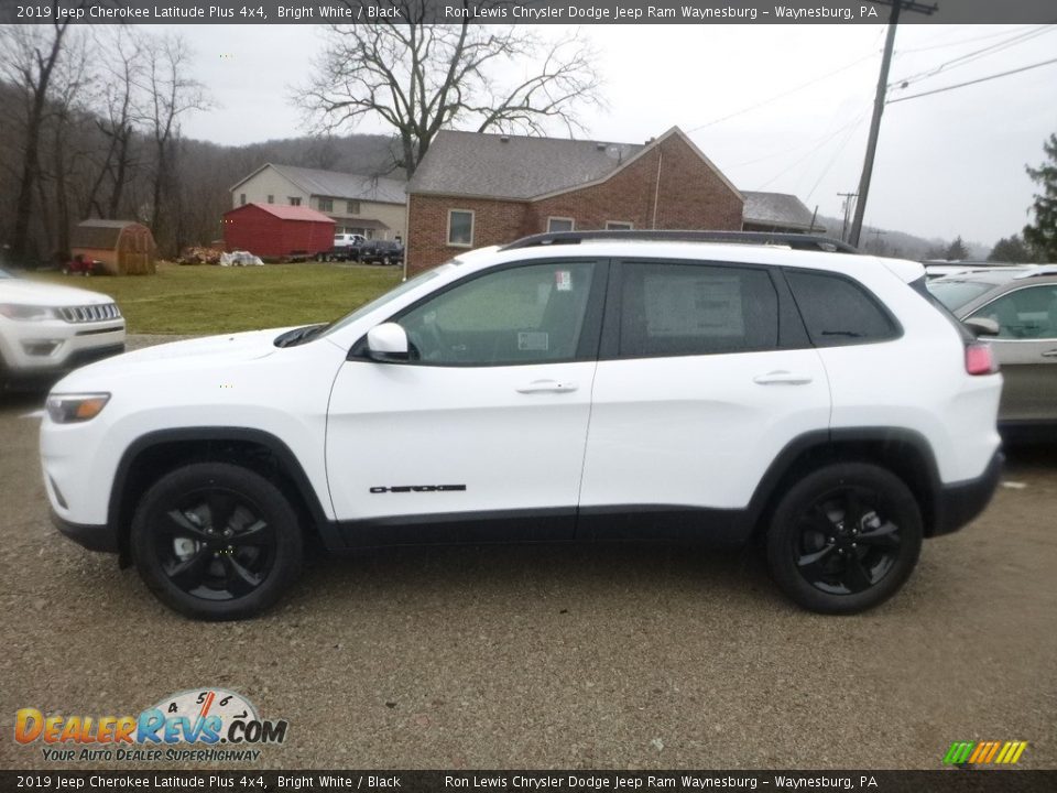 2019 Jeep Cherokee Latitude Plus 4x4 Bright White / Black Photo #2