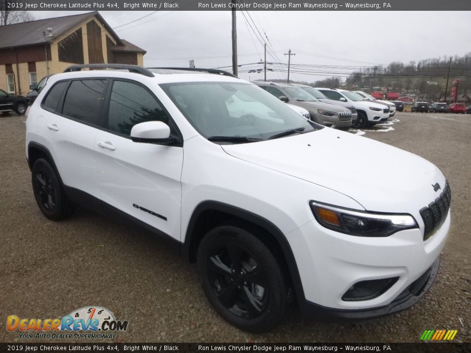 2019 Jeep Cherokee Latitude Plus 4x4 Bright White / Black Photo #7