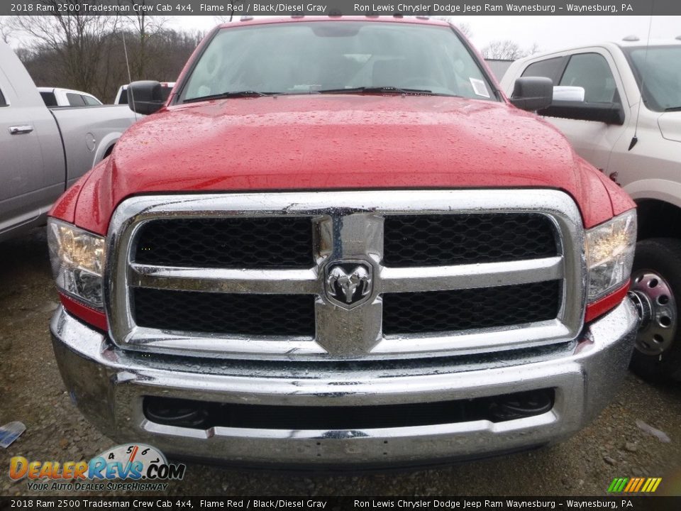 2018 Ram 2500 Tradesman Crew Cab 4x4 Flame Red / Black/Diesel Gray Photo #2